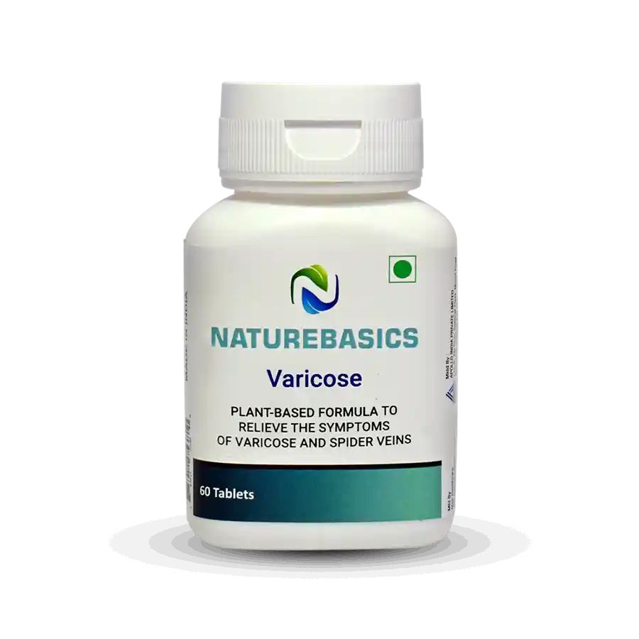 NATUREBASICS VARICOSE VEINS SUPPLEMENTS - PLANT BASED FORMULA TO RELIEVE SYMPTOMS OF VARICOSE & SPIDER VEINS